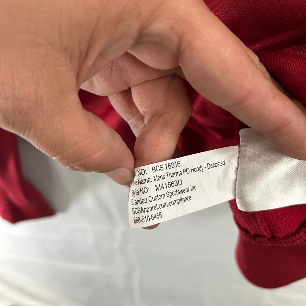 Nike Oklahoma Sooners OU Hoodie Mens Medium Crimson Red Therma-FIT Pullover